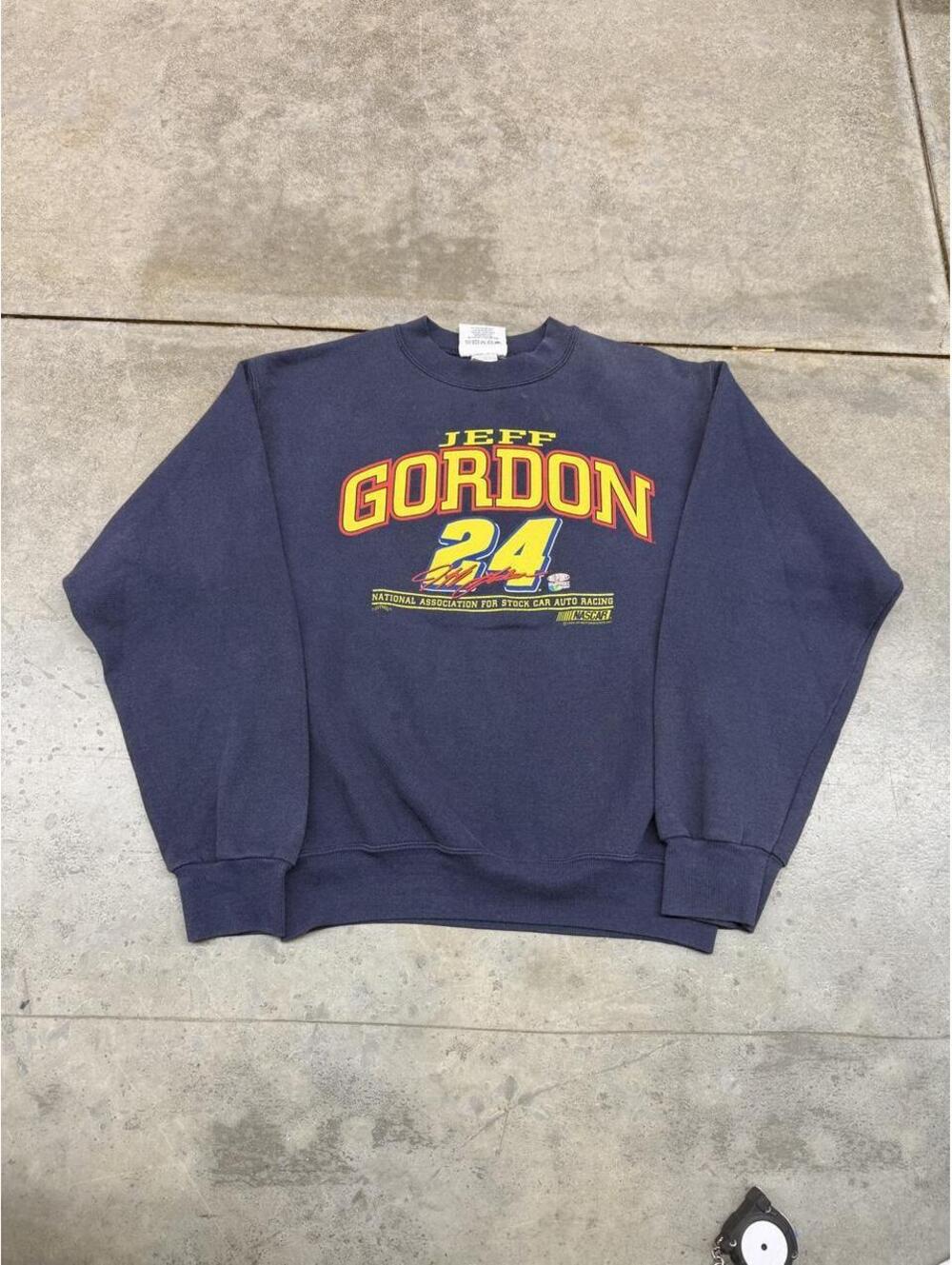 vintage jeff gordon nascar racing chase authentics navy crewneck size large